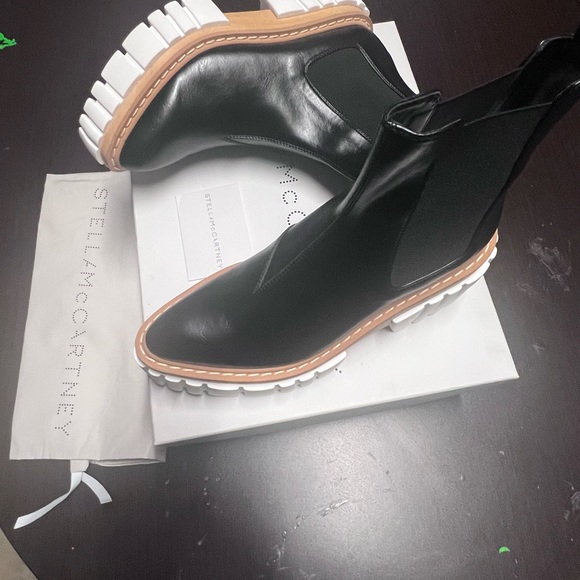 ❌SOLD❌ Stella McCartney Emilie Platform Chelsea Boots Black Size 41EU/11US - Picture 4 of 14